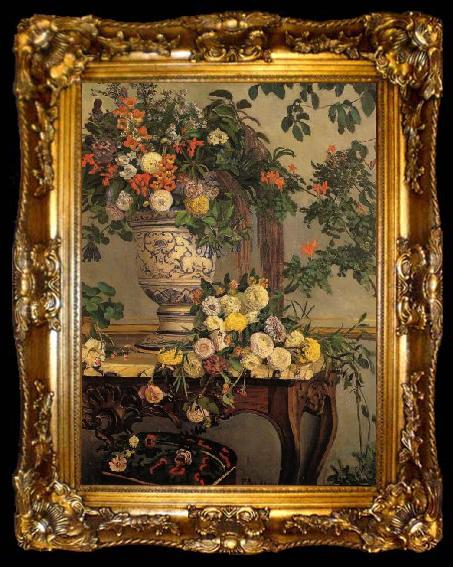 framed  Frederic Bazille Flowers, ta009-2
